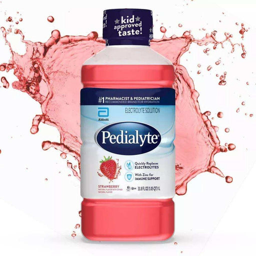 Pedialyte Electrolyte Solution -Strawberry/Lemon - 33.8 fl oz - Elvoros