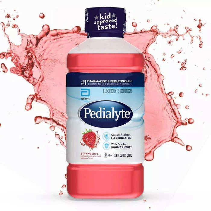 Pedialyte Electrolyte Solution -Strawberry/Lemon - 33.8 fl oz - Elvoros