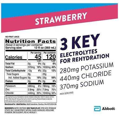 Pedialyte Electrolyte Solution -Strawberry/Lemon - 33.8 fl oz - Elvoros