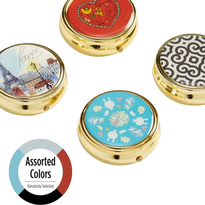 Ezy Dose Fashion Pill Case Round