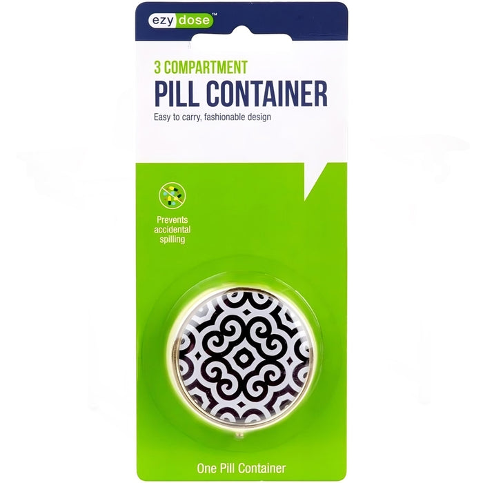 Ezy Dose Fashion Pill Case Round