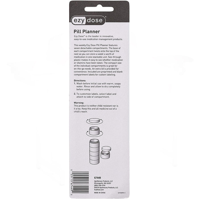 Ezy Dose 7-Day Stackable Pill Reminder Case