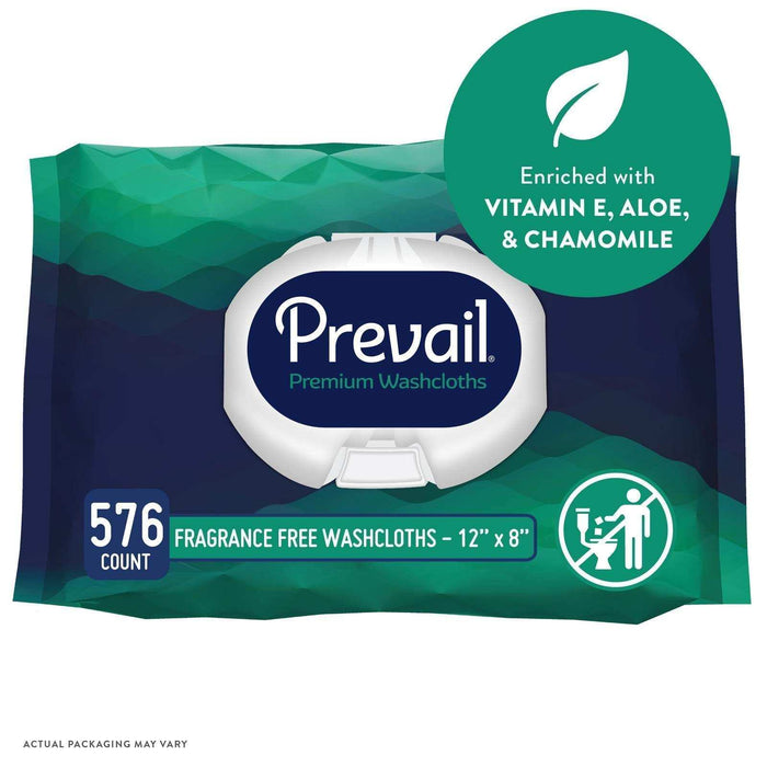 Prevail Fragrance Free Wipes with Lotion - 12 Pack - Elvoros
