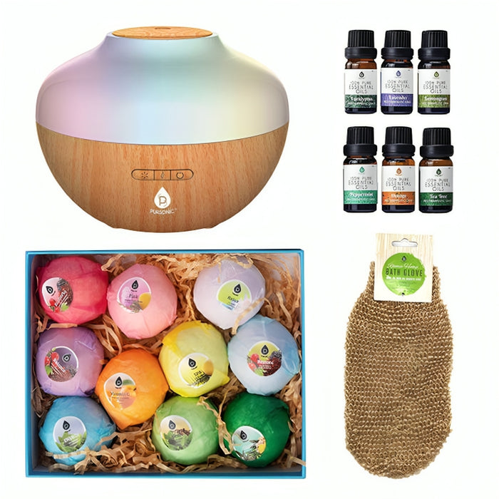 Pursonic Bath & Aromatherapy Bundle - Essential Oils, Bath Bombs & More!