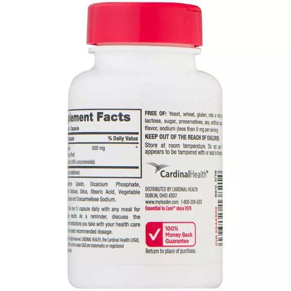 Leader Turmeric 500Mg Capsule - 60 Ct