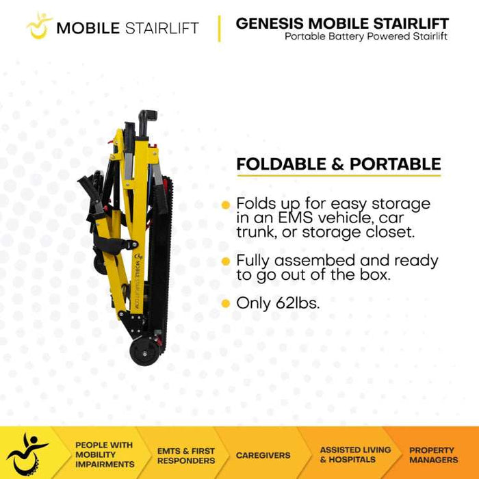 Genesis Mobile Stairlift Battery Powered & Portable Stair Wheelchair