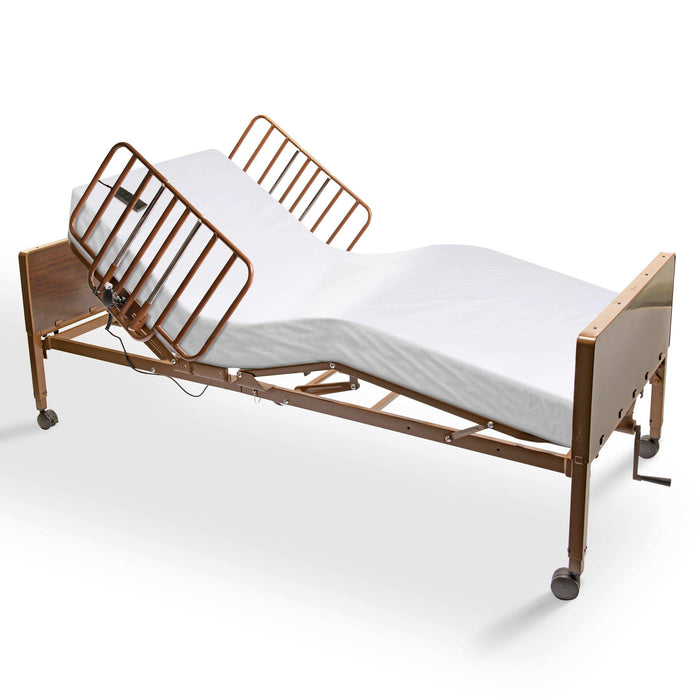 Semi Electric Hospital Bed - 36"x80" - Adjustable Height and Hi Lo - Elvoros