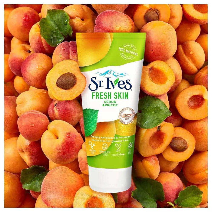 St.Ives Naturally Clear Fresh Skin Invigorates & Smooths Skin Apricot Scrub - Elvoros