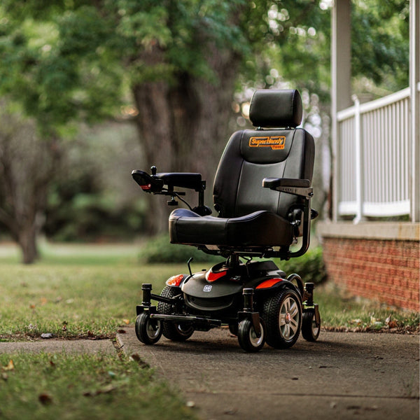 SuperHandy GoRide CRX Powerchair - 300lb Capacity Mid-Wheel Drive 12.8 Mile Range Power Wheelchair