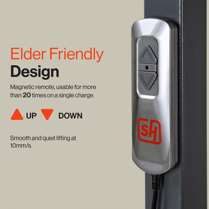 SuperHandy GoRise TX Patient Transfer Lift 500lb Capacity Portable Floor-to-Stand with Ergonomic Support