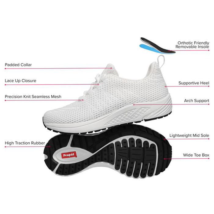 Propet Footwear Tour Knit Women's Double Depth Mesh Sneaker Diabetic and Orthotic Friendly
