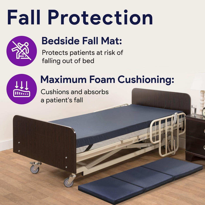ProHeal Tri-Fold Foam Fall Mat For Fall Prevention For Seniors - Elvoros