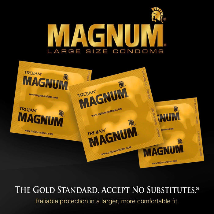 Trojan Magum Bareskin Large Size Condoms - 3 Count - Elvoros