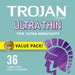 Trojan Ultra Thin Condoms For Ultra Sensitivity Lubricated - 36 Count Value Pack - Elvoros