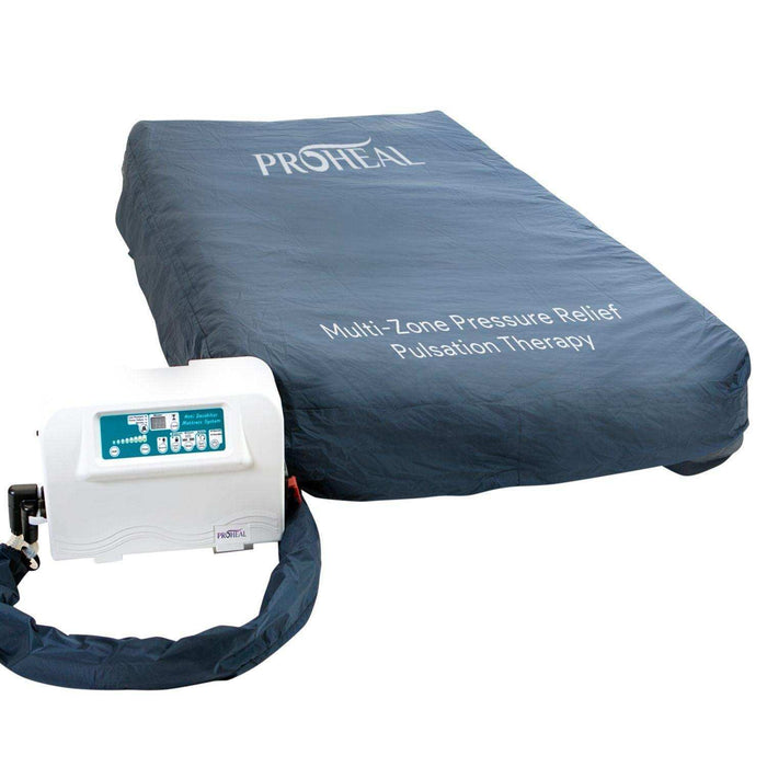True Low Air Loss Mattress, Alternating Pressure, Pulsation, Rails - 36x80x8/11" - Elvoros