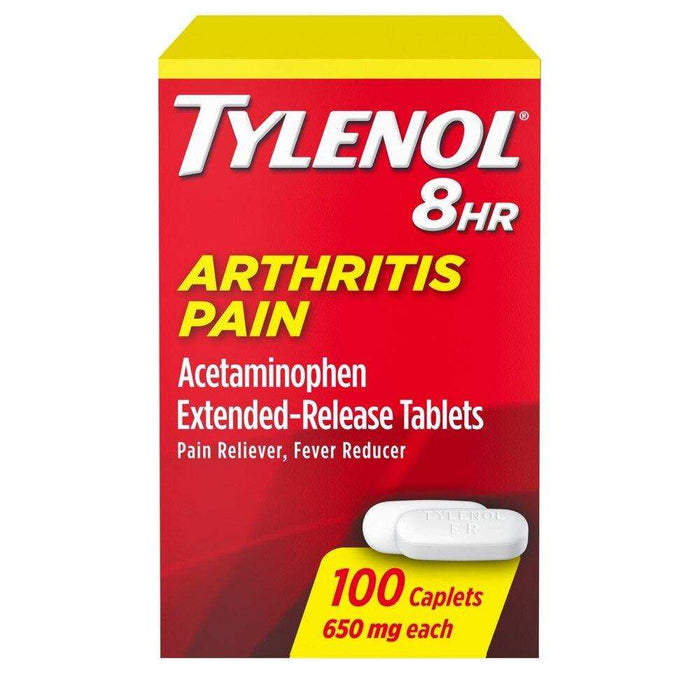 Tylenol 8 Hour Arthritis Joint Pain Acetaminophen Tablets - 100 Count - Elvoros