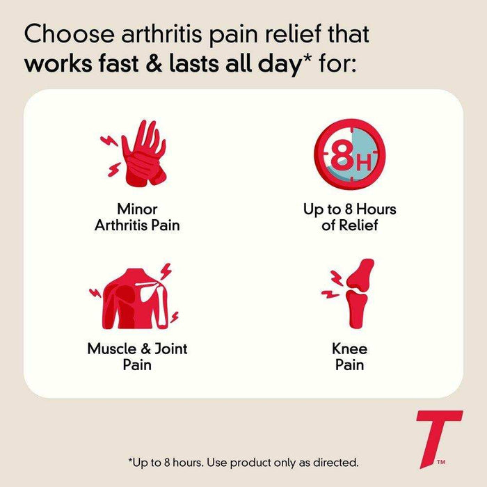 Tylenol 8 Hour Arthritis Joint Pain Acetaminophen Tablets - 100 Count - Elvoros