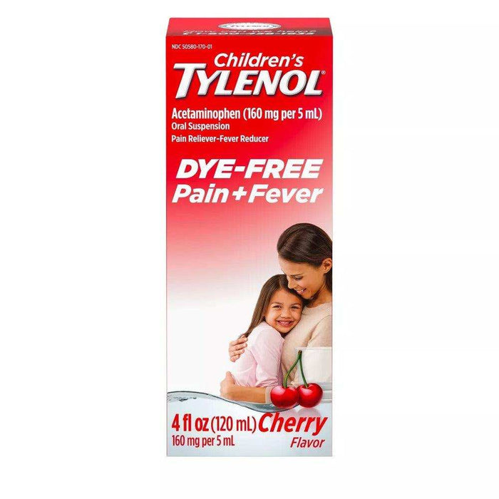 Tylenol Children's Pain and Fever Reliever, Cherry Flavor - 4 fl oz. - Elvoros