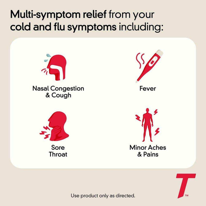 Tylenol Cold & Flu Severe Multi Symptom Caplets Acetaminophen - 100ct - Elvoros