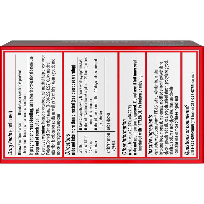 Tylenol Extra Strength Caplets - Elvoros