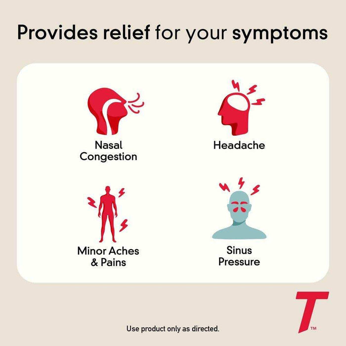 Tylenol Sinus Severe Non-Drowsy Pain & Congestion Relief Caplets - Acetaminophen - Elvoros