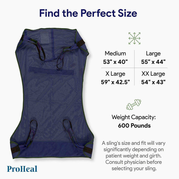 ProHeal Universal Full Body Mesh Lift Sling - Elvoros