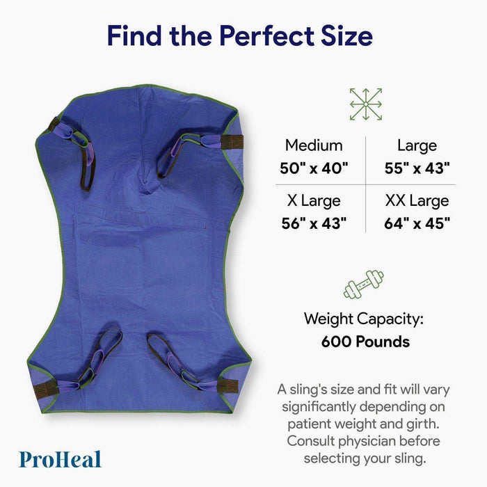 ProHeal Universal Full Body Solid Lift Slings - Elvoros
