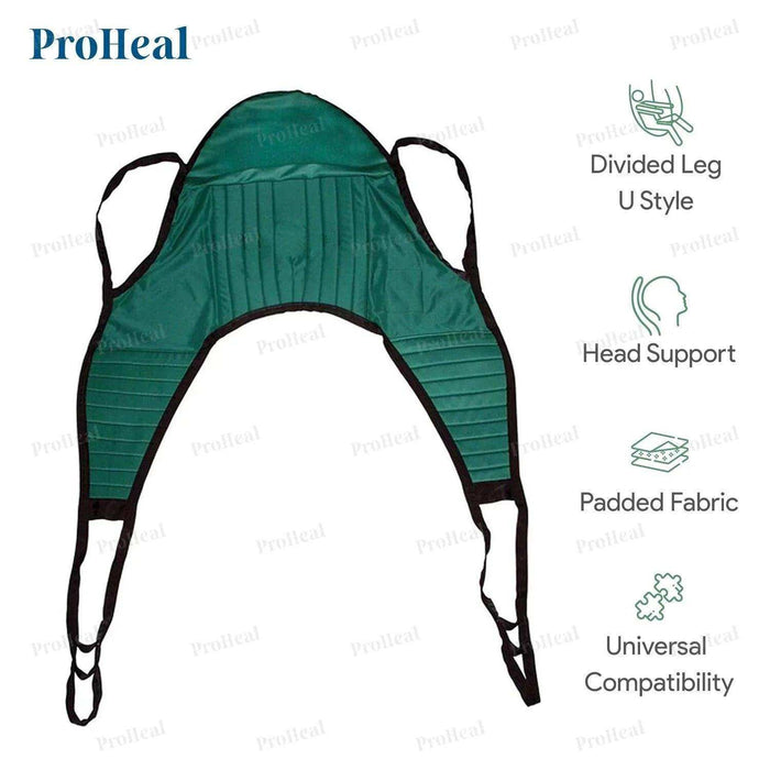 ProHeal Universal Padded Lift U Sling with Head Support - Elvoros