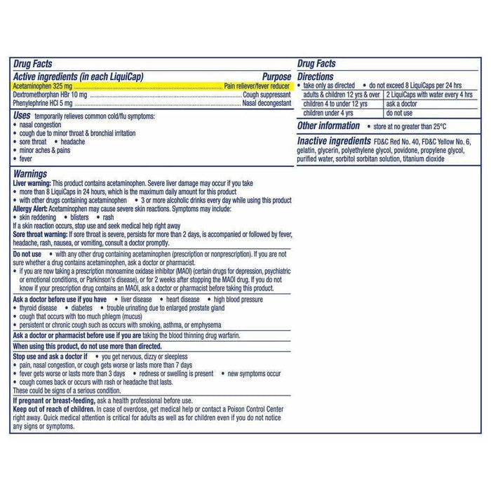 Vicks DayQuil Cold and Flu Liquicaps - 48ct. - Elvoros