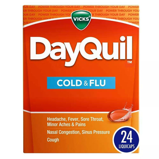 Vicks DayQuil Cold & Flu Multi-Symptom Medicine LiquiCaps - 24ct - Elvoros