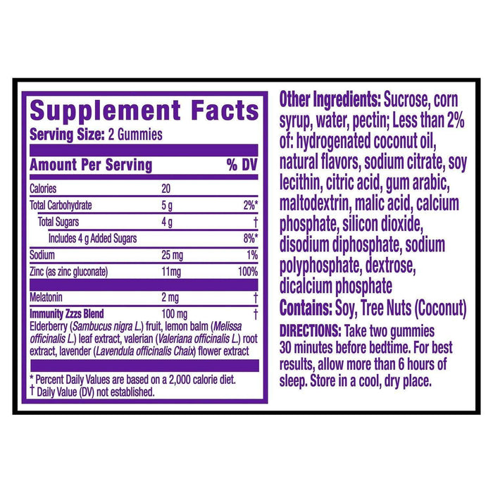 Vicks Immunity Zzzs Immune Support Gummies - Elvoros