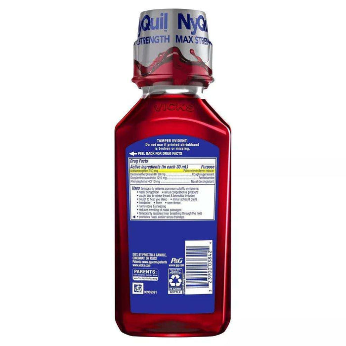 Vicks NyQuil Cold & Flu Medicine Liquid - Cherry - 8 fl oz - Elvoros