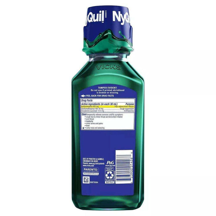 Vicks NyQuil Severe Cold and Flu Liquid - 12oz. - Elvoros