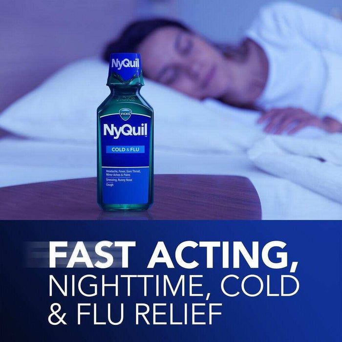Vicks NyQuil Severe Cold and Flu Liquid - 12oz. - Elvoros