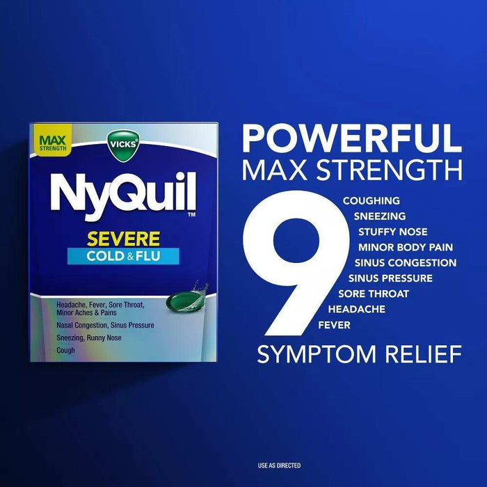 Vicks NyQuil Severe Cold & Flu Medicine Liquicaps - 24ct - Elvoros