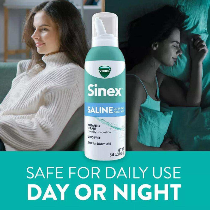 Vicks Sinex Saline Nasal Spray Ultra Fine Mist - 5oz - Elvoros