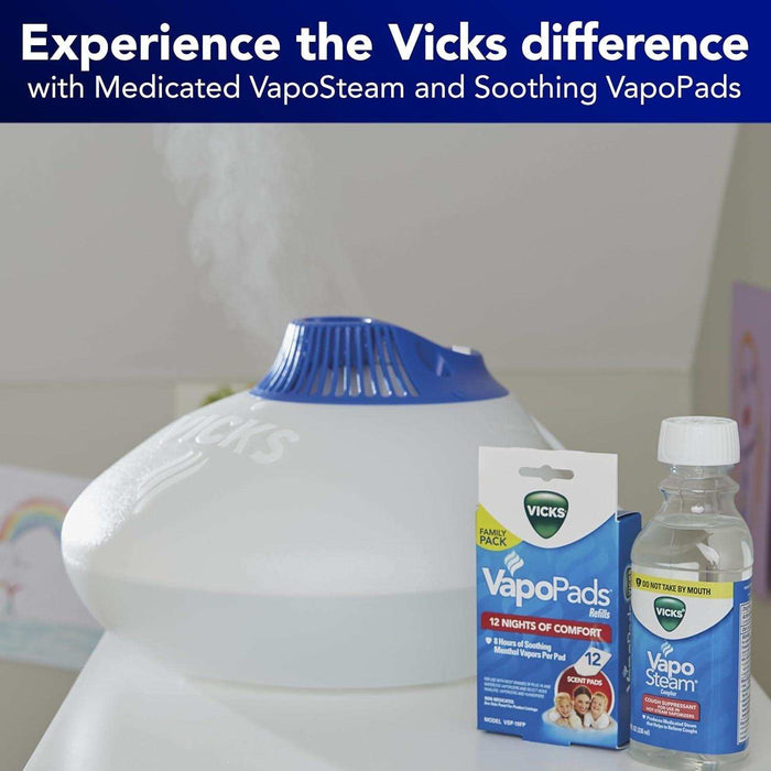 Vicks Warm Steam Vaporizer, Small to Medium Rooms - 1.5 Gallon Tank - Elvoros