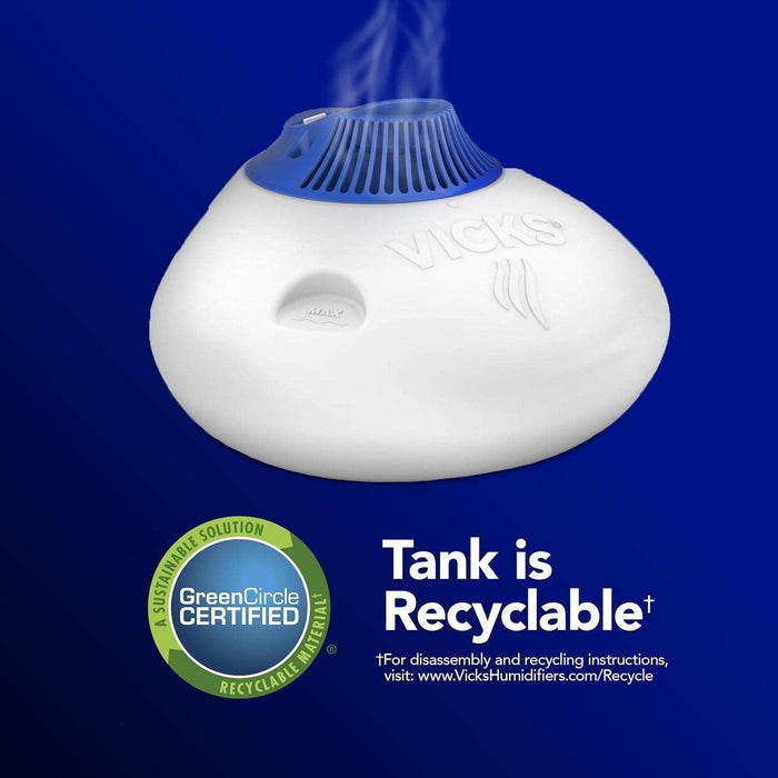 Vicks Warm Steam Vaporizer, Small to Medium Rooms - 1.5 Gallon Tank - Elvoros