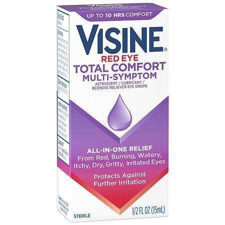 Visine Red Eye Total Comfort Multi-Symptom Eye Drops - .5 fl oz. - Elvoros