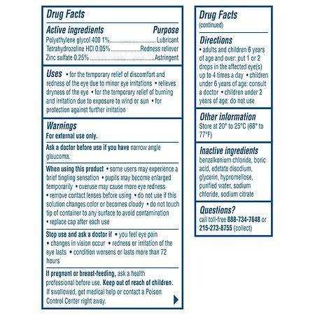 Visine Red Eye Total Comfort Multi-Symptom Eye Drops - .5 fl oz. - Elvoros