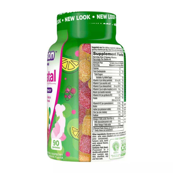 Vitafusion PreNatal Gummy Vitamins, Berry, Lemon and Cherry - 90 ct. - Elvoros