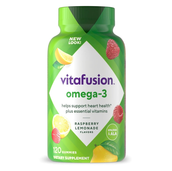 Vitafusion Omega-3 Gummy Vitamins Berry and Lemonade