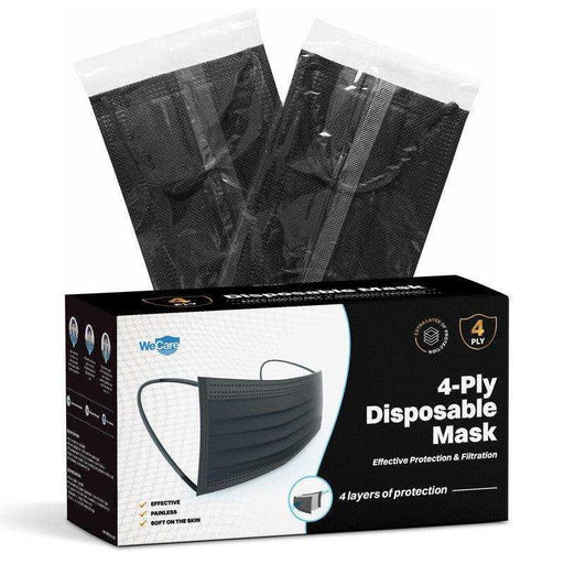 WeCare 4-ply Black Masks - Elvoros