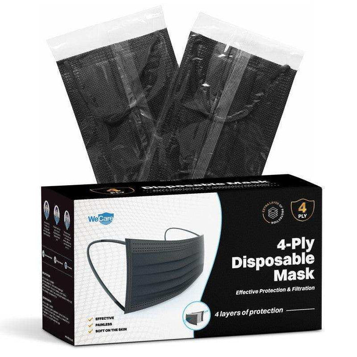 WeCare 4-ply Black Masks - Elvoros