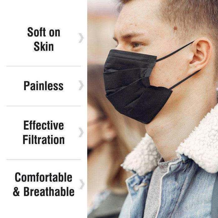 WeCare 4-ply Black Masks - Elvoros