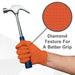 WeCare Diamond Textured 8 Mil Nitrile Gloves - Orange - Elvoros