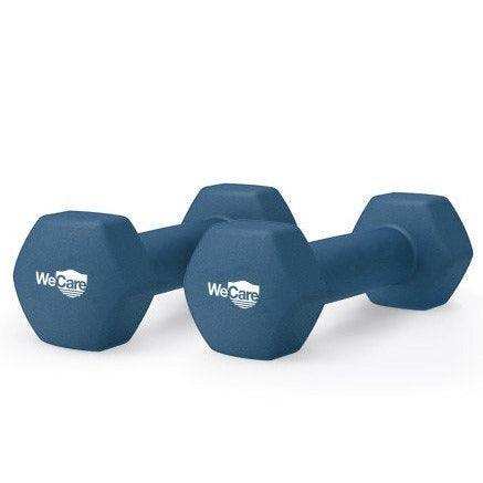 WeCare Fitness Hex Dumbbells Set of 2 - Blue - Elvoros