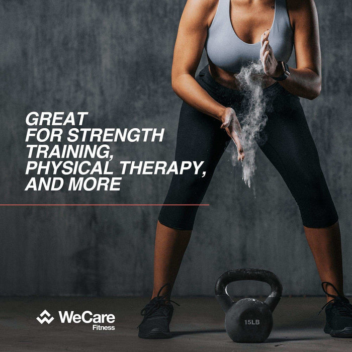 WeCare Fitness Kettlebell 15LB Cast Iron - Elvoros