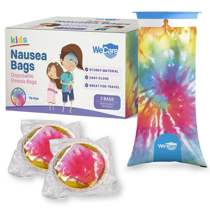 WeCare Kids Disposable Vomit Bags Tie-Dye - 5 Pack - Elvoros