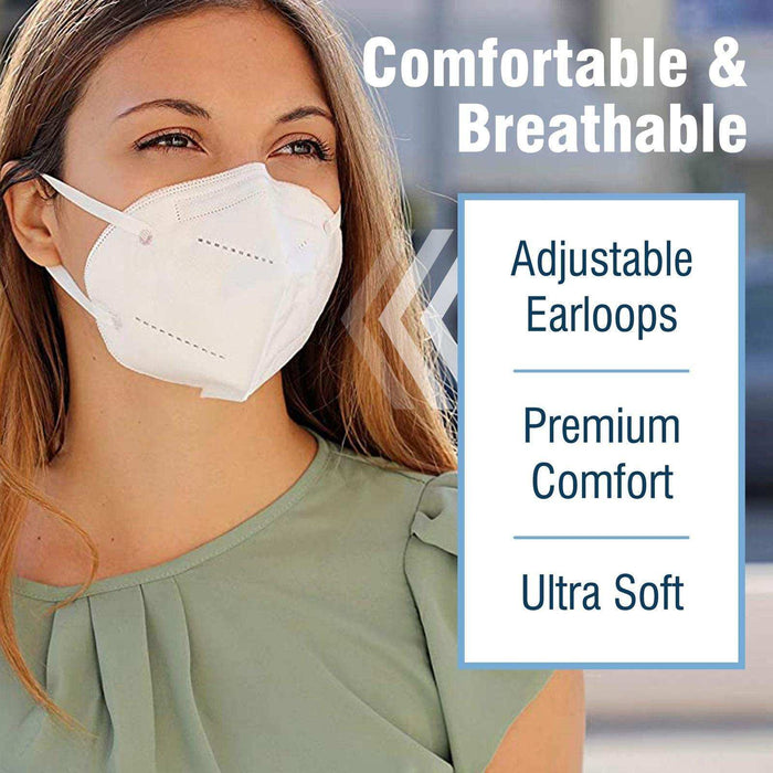 WeCare KN95 Protective Disposable Face Masks - 20 Pack (Individually Wrapped) - Elvoros